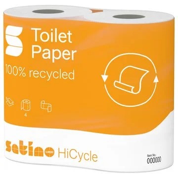 Satino HiCycle toiletpapier 10x4rol 2-lgs wit Ecolabel/FSC (MT1) (062481)