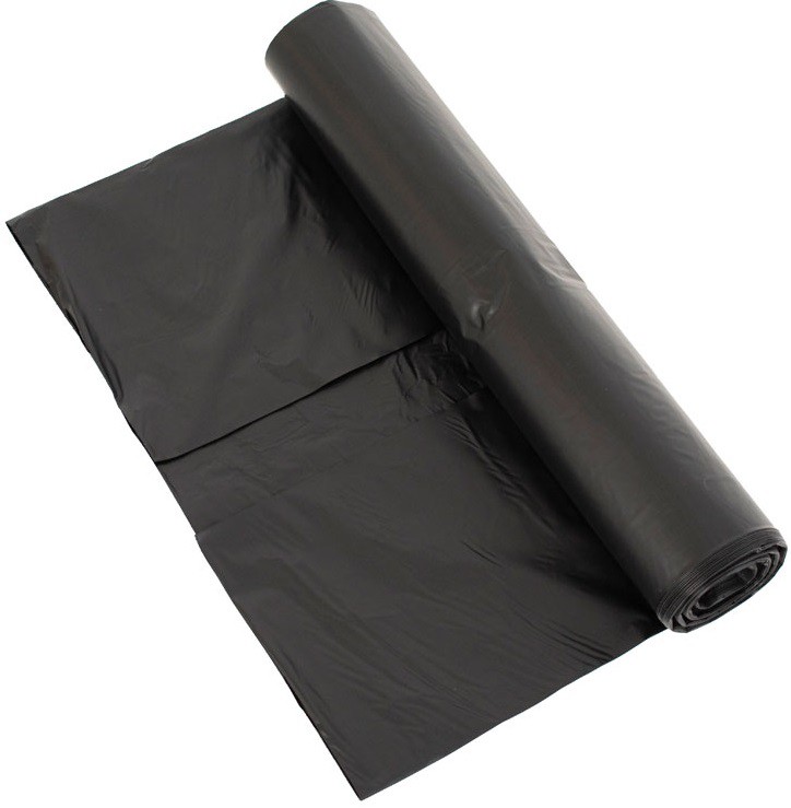 Afvalzak LDPE 65/25x140 70my (240L) zwart per rol á 10st.