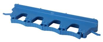 Vikan Ophangsysteem 4 klemmen + 2 haakjes, Blauw