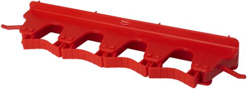 Vikan Ophangsysteem 4 klemmen + 2 haakjes, Rood
