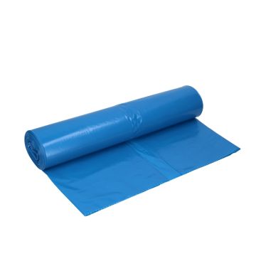 Afvalzak LDPE 70x110 50my (120L) blauw per rol á 25st.
