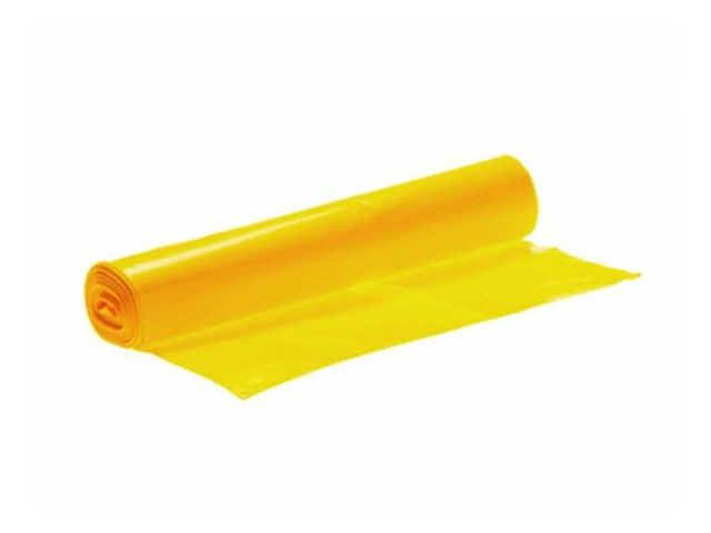 Afvalzak HDPE 70x110 25my (120L) geel per rol á 20st.
