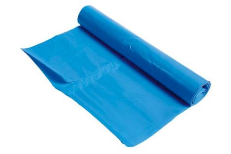 Afvalzak HDPE 70x110 25my (120L) blauw per rol á 20 stuks 