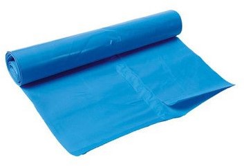 Afvalzak HDPE 58x100 23my (70L) blauw per rol á 20st.