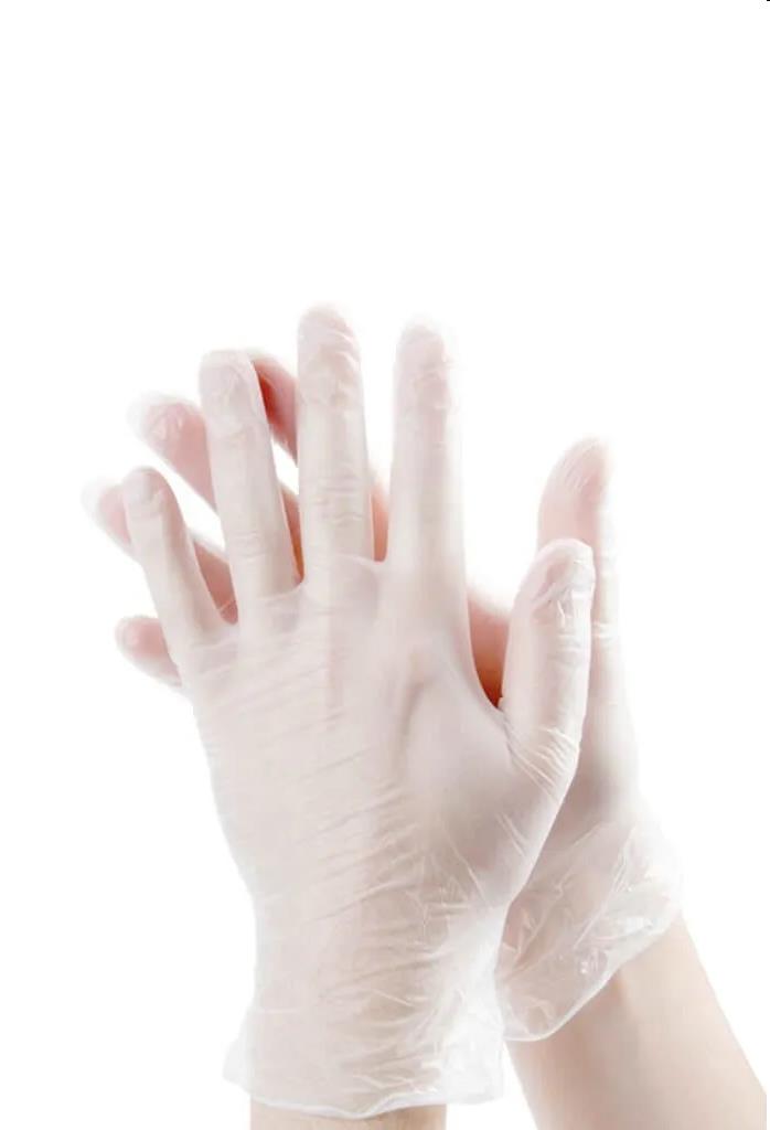 VINYL maat S handschoenen ongepoederd wit (100st.)