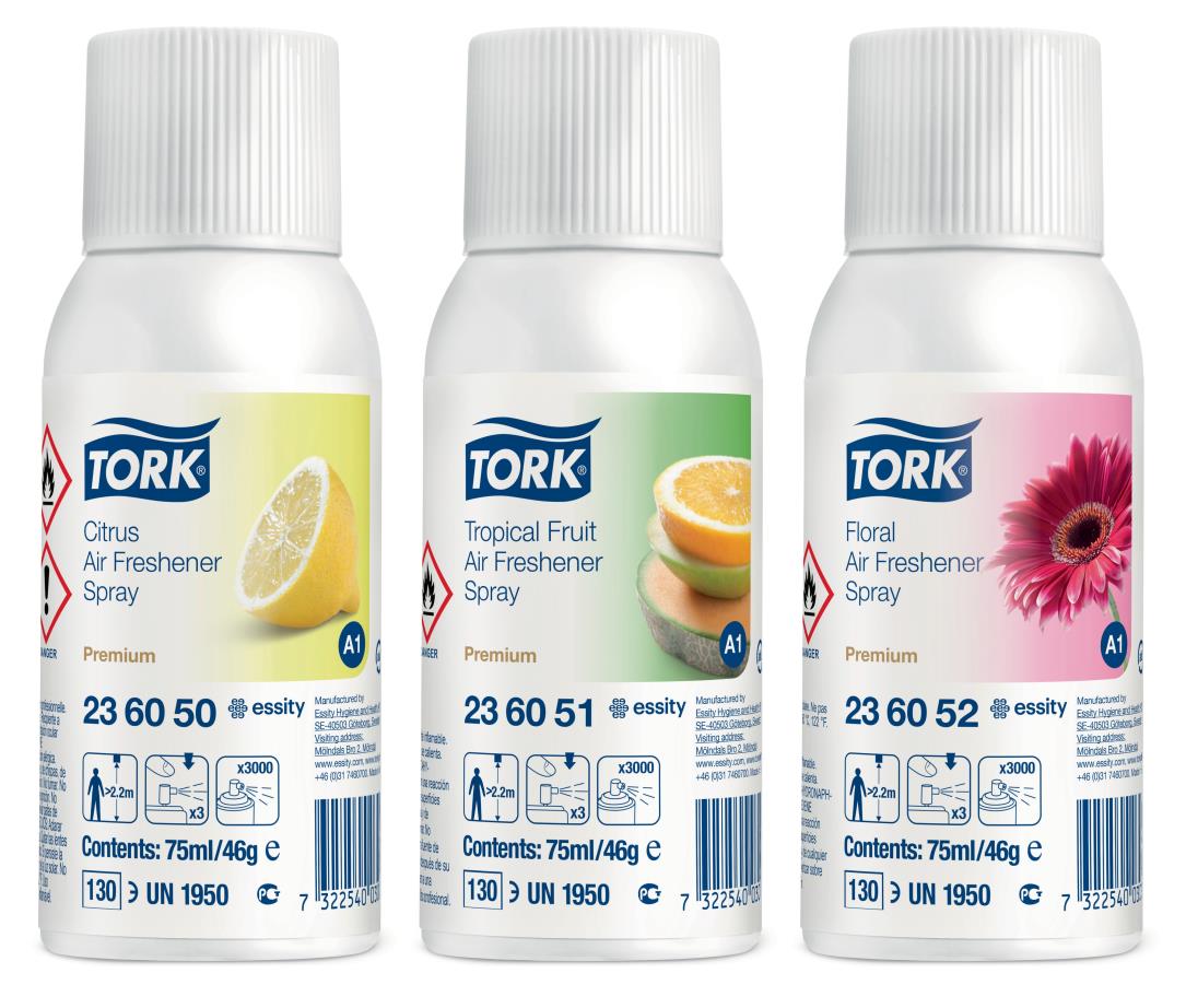 Tork Luchtverfrisser Spray Mixed Pack 4 geuren 12x75ml (A1)