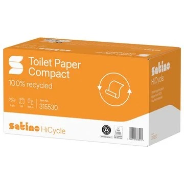 Satino HiCycle Compact toiletpapier 24x100m 2-Lgs  wit 24x100m (JT3) (313840)