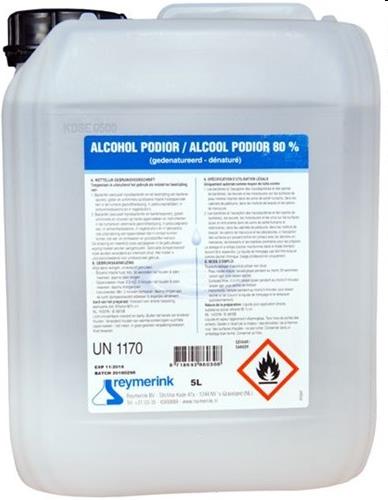 Reymerink alcohol Podior 80% 5 liter desinfectievloeistof