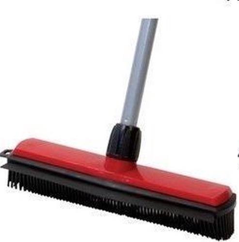 Rubberen bezem 30cm met steel