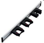 Toolflex wandstrip 50cm met klemmen zwart (3x 20/30mm)