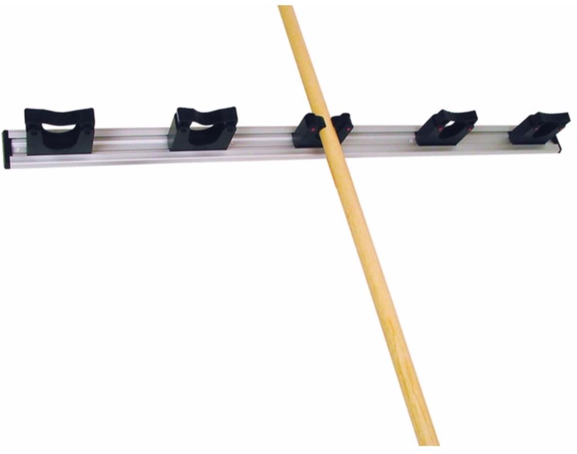 Toolflex wandstrip 90cm met klemmen zwart (5x 20/30mm)