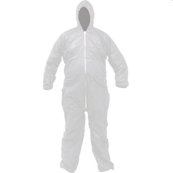 Coverall Non-woven overall wit maat 3XL (50st.)