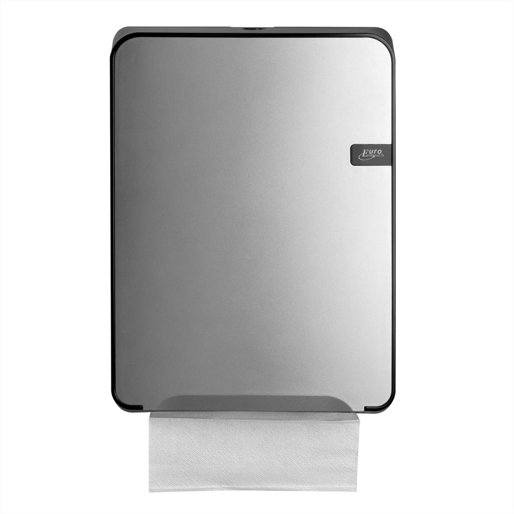 Euro Quartz Silver  handdoekdispenser Multifold, C-fold 
