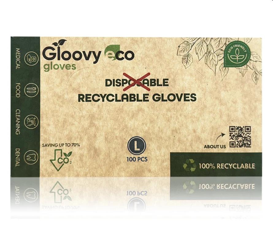 Eco gloves duurzame handschoenen - blauw maat XL (100st.)