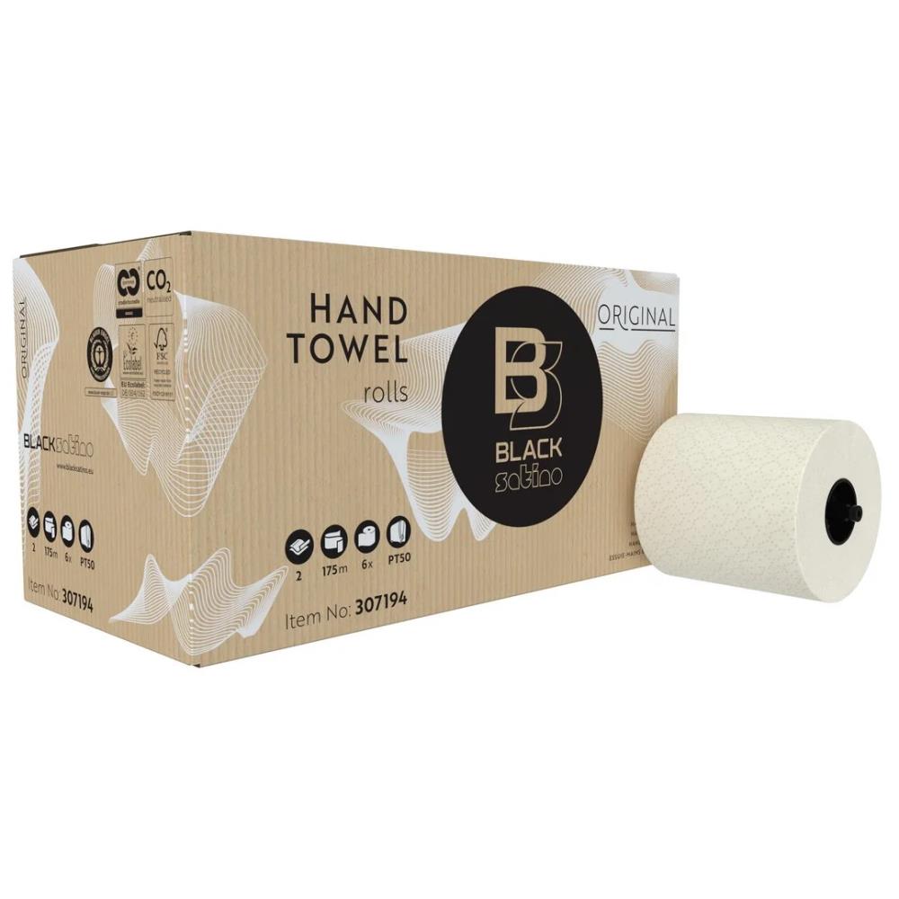 BlackSatino Handdoekrollen 2-lgs 6x175Mtr.