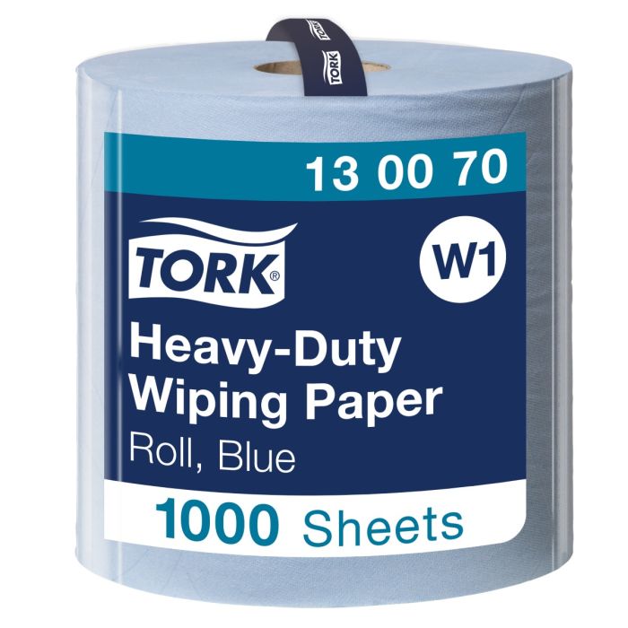 Tork Heavy-Duty Rol Poetspapier Blauw W1