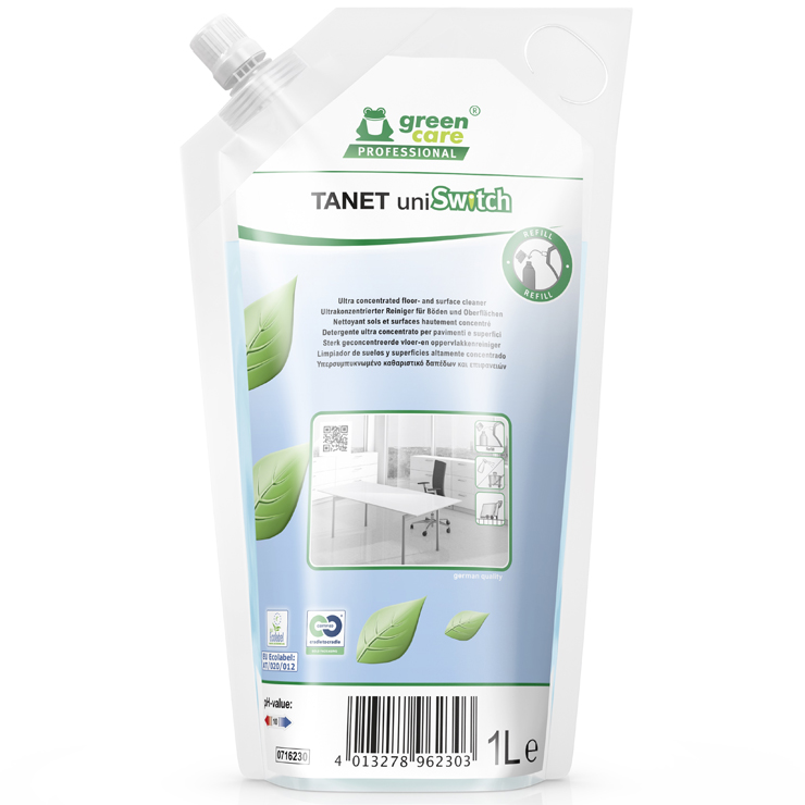 Tana Green Care Tanet uniSwitch interieurreiniger NAVUL VERPAKKING 1 Liter