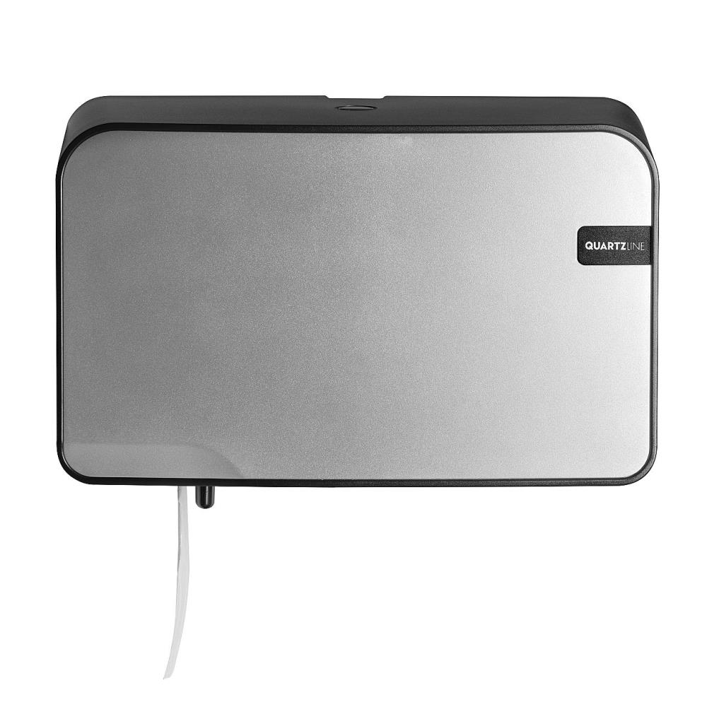 Euro Quartz Silver Duo toiletroldispenser compact/traditioneel