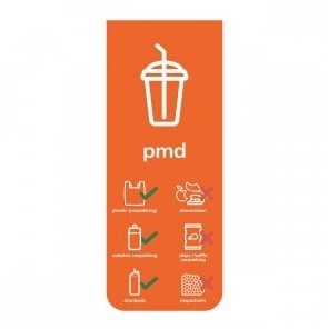 BinBin magneetsticker - PMD - Voorkant