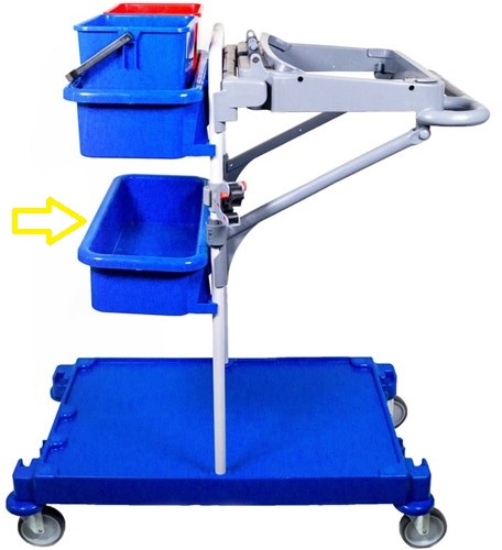 Filmop Blauwe materialen bak tbv interieurwagen