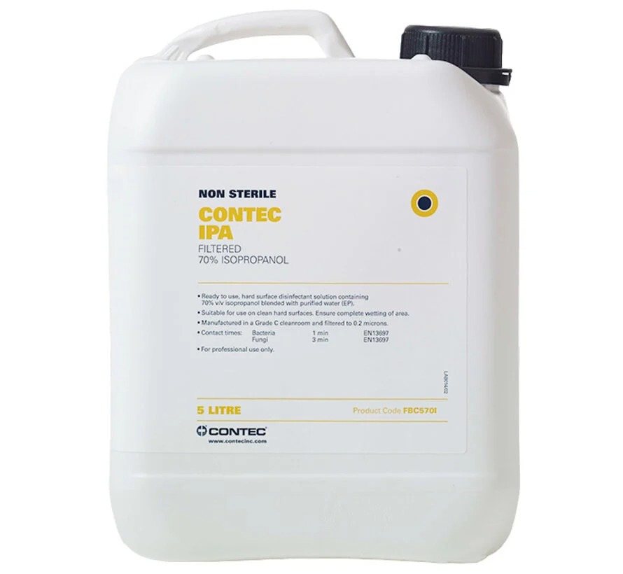 CONTEC IPA, 70% IPA with purified water, capped, 2x5L, FBC570I