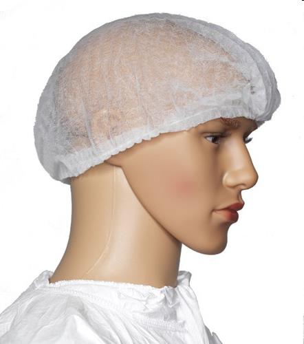 Cleanroom haarnetjes type Bouffant cap 53 cm á 100 stuks