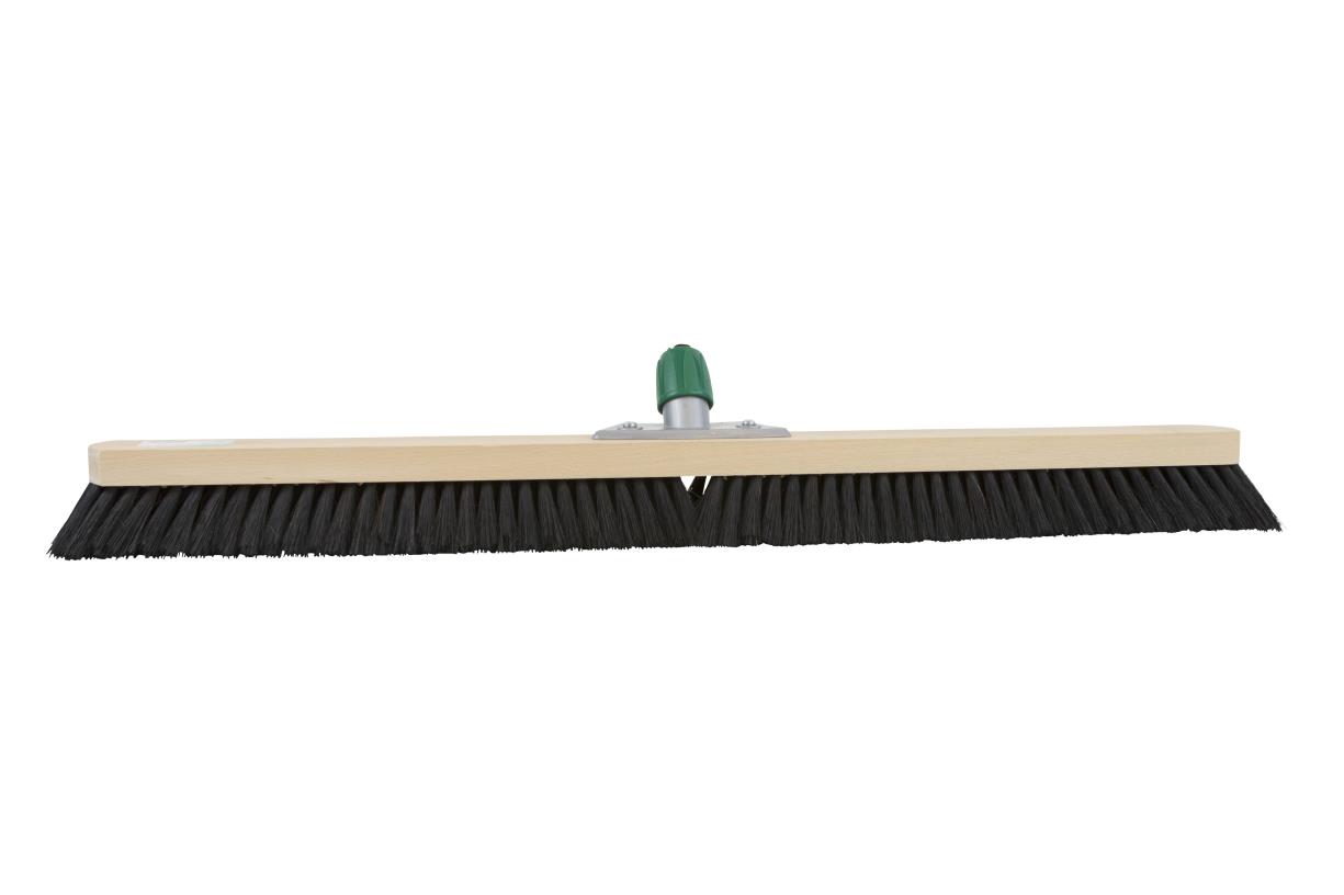 Zaalbezem kunststof gemengd haar 80cm incl. steelhouder